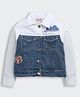 Barbie by Tiny Girl 100% Cotton Mattel Featuring Full Sleeves Barbie Patch Detailed Jacket - Blue
