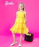 Barbie by Tiny Girl Sleeveless Solid Layered Dress - Yellow