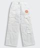 Barbie By Tiny Girl 100% Cotton Denim Sunshine State Of Mind Text Badge Detailed Jeans - White
