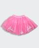 Barbie by Tiny Girl 100% Cotton Brand Name Glitter Printed Tiered Skirt - Neon Pink