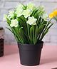 Voncasa White Artificial Flower With Pot