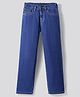 Primo Gino Cotton Elastane Woven Full Length Straight Fit Washed Denim  - Blue