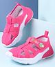 Cute Walk by Babyhug Velcro Closure Sandals with Baby Print - Fuchsia