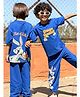 Nap Chief Cotton Bugs Bunny Be Cool Printed Half Sleeves Relaxed Fit T-Shirt And Joggers Set - Royal Blue
