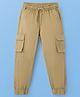 Pine Kids Woven Full Length Trouser With Cargo Pockets - Khaki