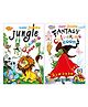 Sawan Jungle & Fantasy Coloring Book Pack of 2 - English