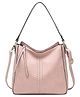 Lychee Bag Women Hobo Handbags Cross body Leather Ladies Shoulder Bag - Pink