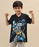 Kidsville Cotton DC Comics Featuring Half Sleeves Batman Printed Shirt - Black