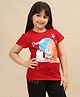 Kidsville We Bare Bears Featuring Half Sleeves Characters Printed Tee - Red