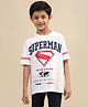 Kidsville DC Comics Featuring Half Sleeves Superman Logo Printed Tee - White