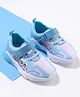 Cute Walk by Babyhug Velcro Closure Sneaker Shoes with Vehicle Patch - Blue