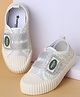 Cute Walk by Babyhug Casual Shoes with Velcro Closure & Glitter Print - Silver