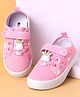 Cute Walk by Babyhug Velcro Closure Casual Shoes With Heart Print & Unicorn Applique - Pink