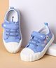 Cute Walk by Babyhug Casual Shoes with Velcro Closure & Floral Embroidery - Blue