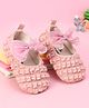 Babyoye Slip On Booties With Bow Applique - Pink