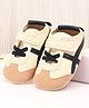 Babyoye Velcro Closure Colour Block Booties With Lace Detailing - Navy Blue