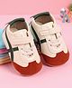 Babyoye Velcro Closure Colour Block Booties With Lace Detailing - Dark Green