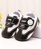 Babyoye Velcro Closure Booties With Patch - Black