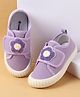 Cute Walk by Babyhug Casual Shoes with Floral Applique & Velcro Closure - Purple