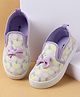 Cute Walk by Babyhug Slip On Casual Shoes with Bow Applique & Lemon Print - Purple