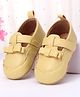 Cute Walk by Babyhug Velcro Closure Booties with Bow Applique -  Yellow