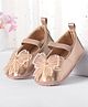 Cute Walk by Babyhug Slip On Booties with Bow Applique - Golden