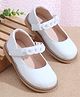 Babyoye Velcro Closure Solid Ballerina - White
