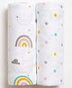 Aariro Organic Cotton Muslin Swaddle Follow the Rainbow