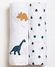 Aariro Organic Cotton Muslin Swaddle Little Dino