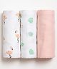 Aariro Organic Cotton Muslin Swaddle Tropical Flamingo (Set of 3)