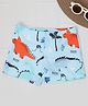 Yellow Bee Dinosaurs Printed Shorts - Blue