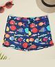 Yellow Bee Fish Printed Shorts - Multi Colour