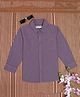 The Lion and the Fish Cotton Full Sleeves Overdyed Shirt - Electric Lavender