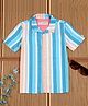 The Lion and the Fish Half Sleeves Striped Shirt - Multi Colour