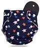 Devico Leakage Proof Reusable Cloth Diaper With 5 Layer High absorbent Pad Pack of 1 - Black