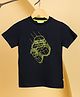 PURPLE UNITED KIDS Single Jersey Half Sleeves Brand Name Printed Tee - Navy Blue