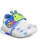 Chiu Caterpillar & Happy Text Designed WIth Velcro Closure Tie Dye LED Shoes - Blue