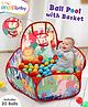 Intellibaby Playtime Jungle Ball Pool - Red for Kids | 20 Balls | Safe & Soft Pit for Toddlers | Spacious, Lightweight & Portable | Easy to Set-up | Indoor & Outdoor Play | BIS Approved | For Gifting