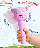 Intellibaby Tiny Tails Sheep Handheld Rattle for Infants |Soft Animal Plush Toy |Squeeze Handle for Squeaky Sound |Sensory & Motor Skills |Baby Safe |Paediatrician Approved |BIS Approved |For Gifting