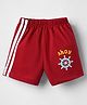 Tango Sinker Knit Knee Length Shorts With Nautical Theme Print-Red