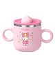 THE LITTLE LOOKERS Stainless Steel Sipper Bottle for Kids/Double Wall & Sipper Cups with Straw/Travelling Sipper Bottle for Kids - Pink (Print May Very) - 280 ml