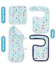 haus & kinder 100% Cotton and Baby Safe Bibs, Wash Cloth and Burp Cloth, Vitamin Sea