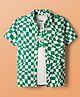 Pine Kids Disney Single Jersey Knit Half Sleeves Front & Back Mickey Mouse Graphics Shirt With T-Shirt - Green