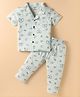Smarty Boys Sinker Knit Half Sleeves Co-Ord Night Suit Skateboarding Print - Light Blue
