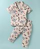 Smarty Boys Sinker Half Sleeves Printed Co-ords Night Suit - Cream