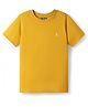 Pine Kids Cotton Knit Half Sleeves Solid Color T-Shirt - Yellow