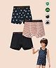 TRESNOVA Cotton Pack Of 3 Anti Microbial Finish & Smart Waistband Technology Football Printed & Striped Soft Briefs  - Navy Blue Orange & Black