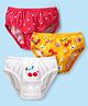 Babyhug 100% Cotton Single Jersey Knit Panties With Polka Dots & Tropical Theme Print Pack Of 3 - White Yellow & Red