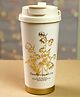 Little Surprise Box Floral Print Stainless Steel Insulated Detox Bottle with Infuser attachment Gold - 550ml