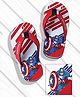 Pine Kids Marvel Slip On Flip Flops With Captain America Print - Red & White